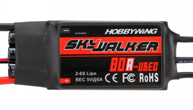Беcщеточный контроллер скорости Hobbywing Skywalker 80A