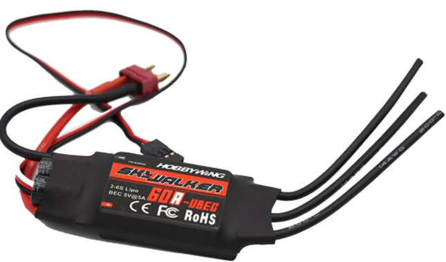 <Бесщеточный регулятор скорости оборотов HOBBYWING SKYWALKER 60A